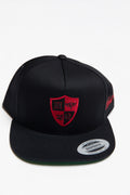 Fitted Black Hood Gear Emblem Hat