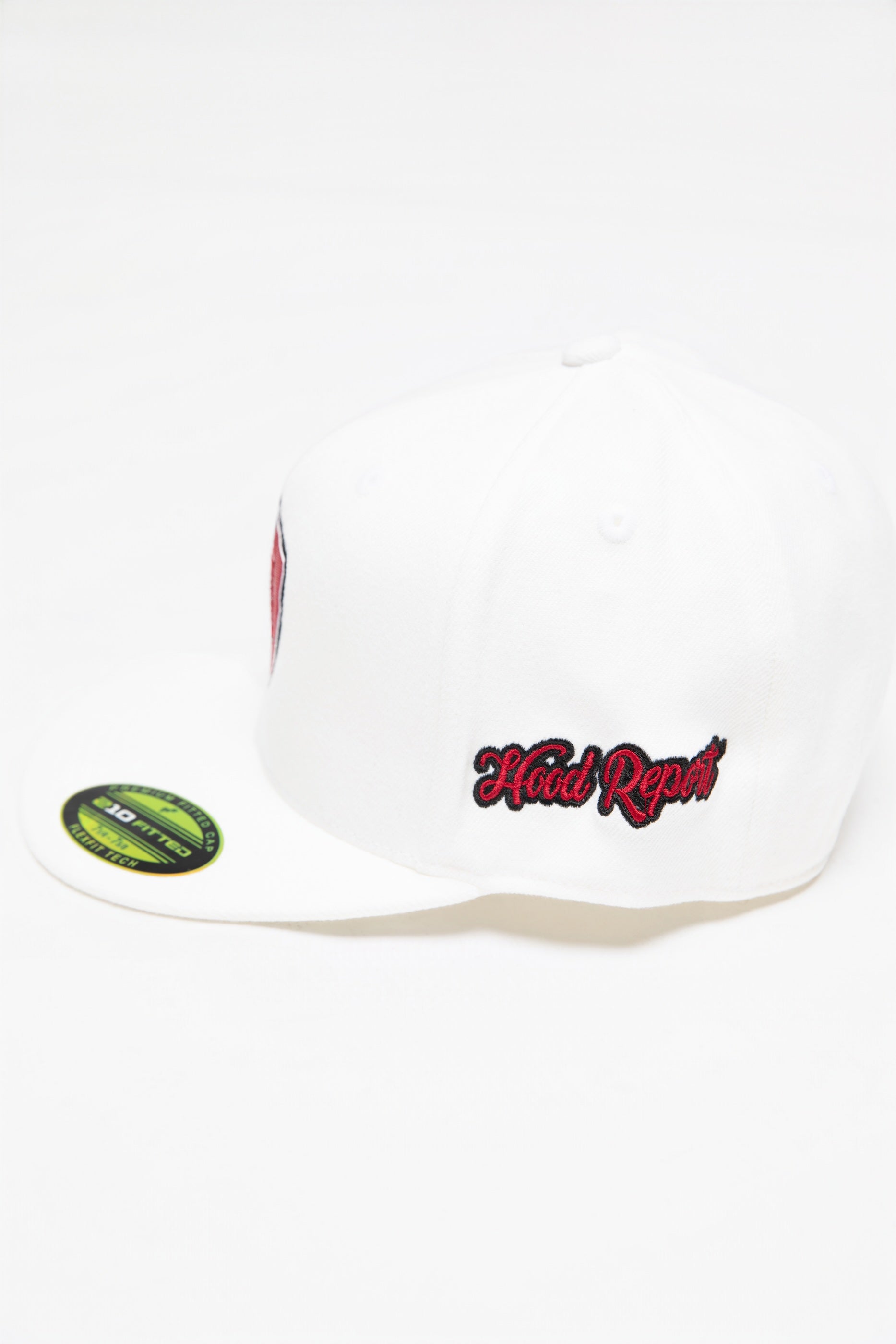 White Hood Report Logo Hat with Adjustable Snapback